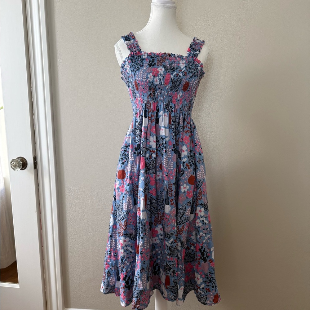 Kate Spade Casual Garden Posy Blue Pink Dress